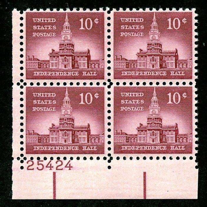 U.S. Scott 1044 FVF MNH Plate Block of 4