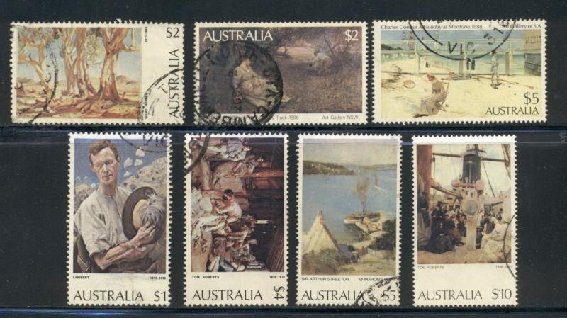 Australia Scott #573-579 Used Paintings Art CV$12+