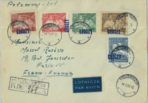 95475 - POLAND - POSTAL HISTORY - GROSZY Overprinted Stamps on COVER 1951-