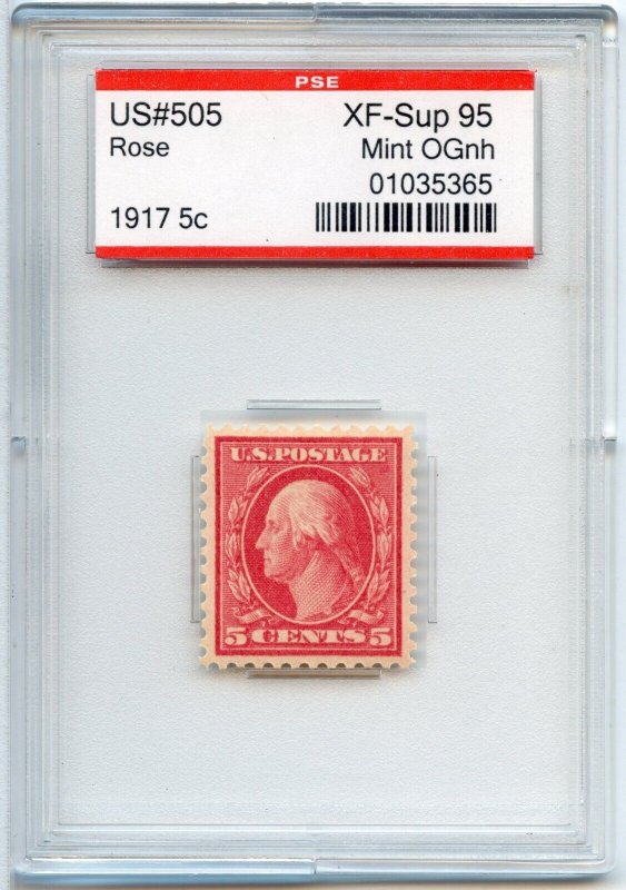 US SCOTT #505 MINT-XF-SUP-OG-NH GRADED 95 PSE ENCAPSULATED (9/16/24 GP)