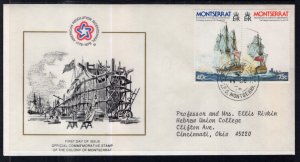 Montserrat 361a Sailing Ships Typed FDC