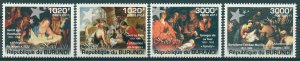 Burundi 2011 MNH Christmas Stamps Nativity Paintings Art Louis Le Nain 4v Set