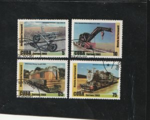 Cuba  Historia  del  Ferrocarril   4321-22,24-25  usados