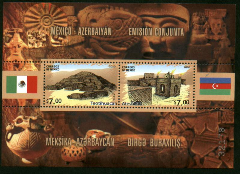 MEXICO 2699, Mexico-Azerbaijan Joint Issue Souvenir Sheet. MINT, NH. F-VF.