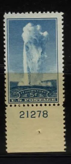 744 MNH plate number single B21278