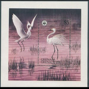 GRENADA GRENADINES 1978 - Scott# 297 S/S Birds-Egret NH
