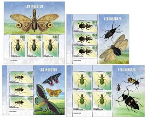 C A R - 2023 - Insects - Perf 4 Min Sheets - Mint Never Hinged