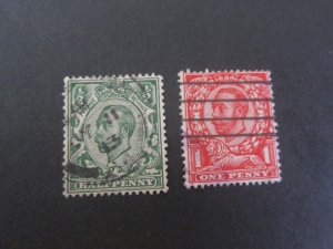 United Kingdom 1912 Sc 153-54 KGV set FU