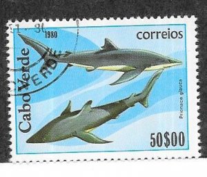 Cape Verde #415 50e Shark (U)  CV $190