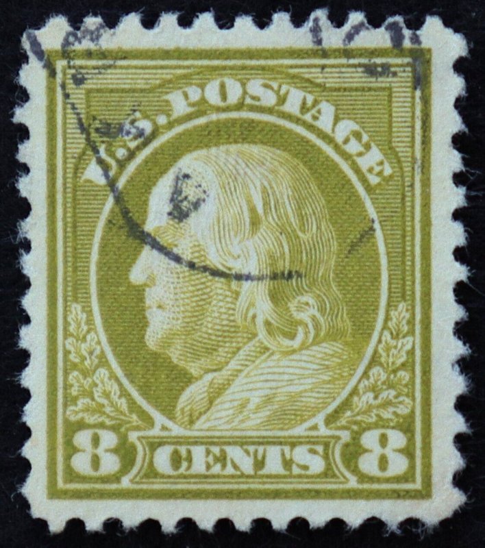 508 8c Franklin, Used [1] **ANY 5=**  United States, General Issue Stamp /  HipStamp