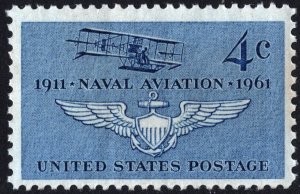 SC#1185 4¢ Naval Aviation Anniversary Single (1961) MNH