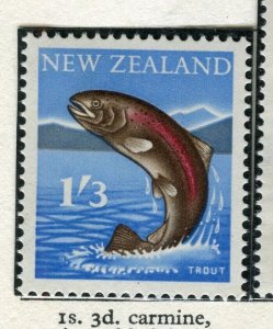 NEW ZEALAND; 1960-62 early QEII pictorial issue Mint MNH 1s. 3d. value