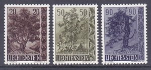 Liechtenstein 326-28 MNH OG 1958 Tree-Bush Set of 3 Very Fine