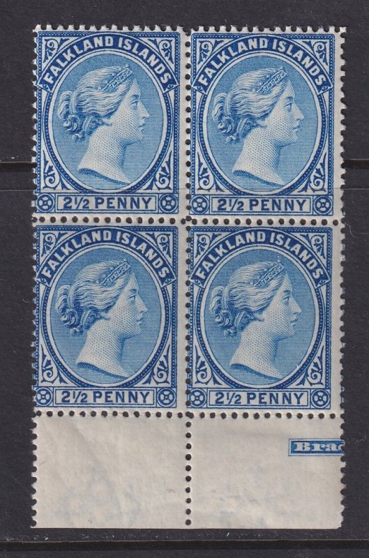 Falkland Islands, Scott 15c (SG 30c), MNH block