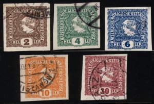 Austria 1916 P19-23 used