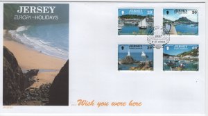 Jersey 2004 FDC Sc 1112-1115 Harbours, lighthouse, castle Set of 4