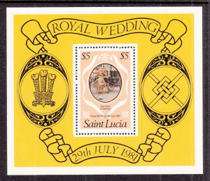 St Lucia 546 Royal Wedding Souvenir Sheet MNH VF