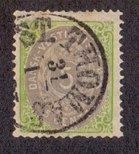 Danish West Indies   #8  used   1873    5c