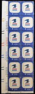 US Scott 1396 Plate Block MNH of 12 (8 cents)  FREE SHIPPING