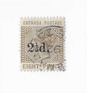 Grenada Sc #37  2 1/2p  on 8p  surcharge used VF