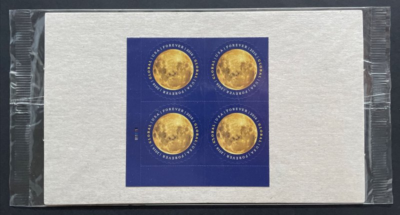 MOON GLOBAL FOREVER ￼￼PB of 4 US Forever Stamps 2017 MNH USPS Sealed |  United States, Stamp