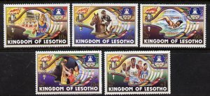 LESOTHO - 1984 - Los Angeles Olympics - Perf 5v Set - Mint Never Hinged