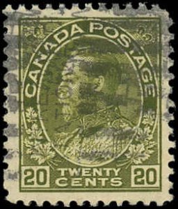 Canada Scott #119 F-VF Used - 1925 20¢ King George V Admiral Issue-sound stamp