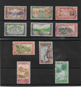 COOK ISLANDS 1949 SET SG 150/159 FINE USED Cat £65