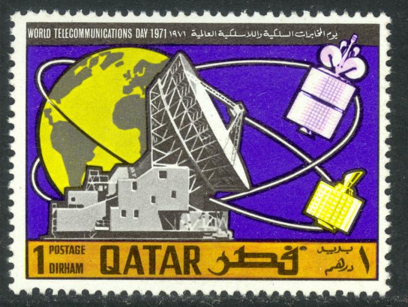 QATAR 1971 1d World Telecommunications Day Sc 244 MNH