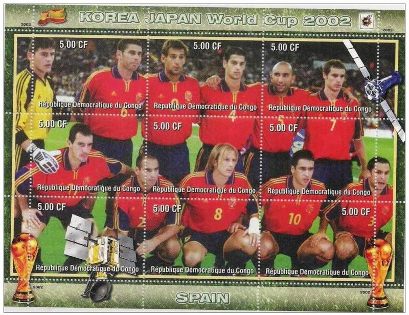 CONGO SHEET FOOTBALL SOCCER SPAIN FIFA WORLD CUP KOREA 2002