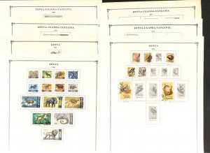 Kenya KUT Stamp Collection on 25 Scott International Pages, 1921-1977 (BG)