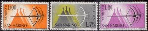 San Marino 1966 SC# E28-30 MNH-OG E170