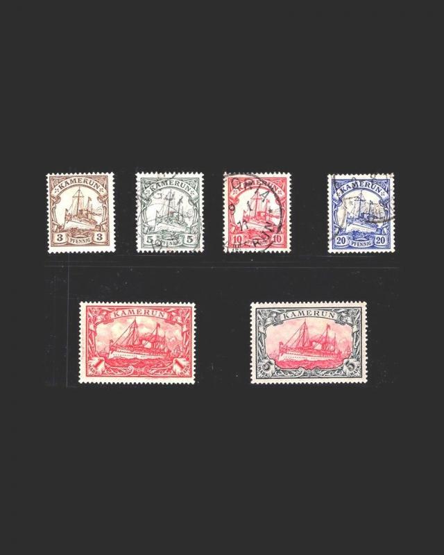 VINTAGE:CAMEROUN- GERMAN 1906   SCOTT # 20-25 $ 190 LOT 1906X414