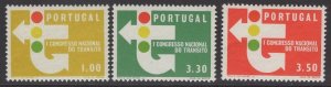 PORTUGAL SG1260/2 1965 NATIONAL TRAFFIC CONGRESS MNH