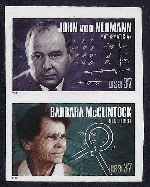 3906 & 3908a - Rare Imperf Error Pair American Scientists Mint NH