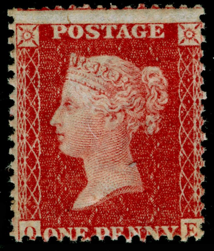 SG38, 1d pale red PLATE 34, LC14, NH MINT. Cat £100+ 