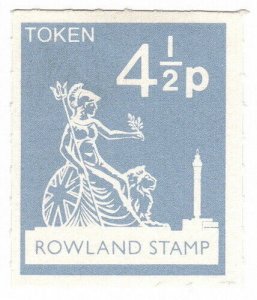 (I.B) Cinderella Collection : Rowland School Stamp 4½p