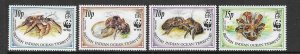 BRITISH INDIAN OCEAN TERR SG132/5 1993 COCONUT CRABS MNH