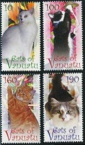 Vanuatu #987-990 Cats Animals Felines Postage Stamps 2010 Mint LH