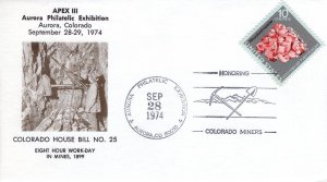 HONORING COLORADO MINERS - AURORA, CO  1974 FDC17719