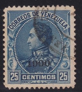 Venezuela 1900 25c Blue Used. Scott 158 Forgery