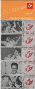 BELGIQUE BELGIUM SHEET ELVIS PRESLEY 5 ZEGELS 5 SETS