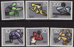 Thematic stamps YUGOSLAVIA 1964 OLYMPICS 1117/22 mint