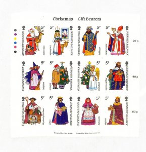 Guernsey, Postage Stamp, #319 Sheet Mint NH, 1985 Christmas