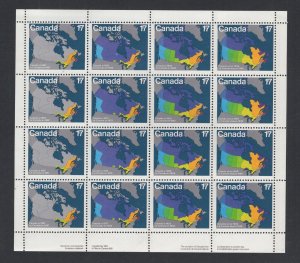 Canada 1981 Canada Day Maps  sheet Unitrade #893a VFMNH CV $7.50 field