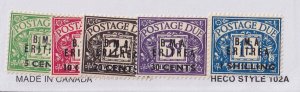 BRITISH OCC. ITAL. COL. Eritrea: Postage Dues 1948 set of five - 36774