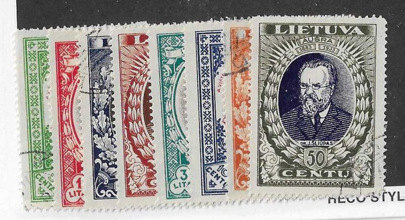 Lithuania Sc #272 - 277B set of 8 used VF