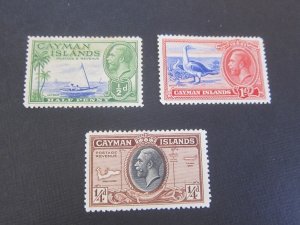 Cayman Islands 1935 Sc 85-87 KGV MH