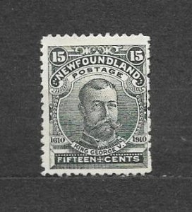 CANADA-NEWFOUNDLAND-1910, Sc#97 MLH,  F-VF, KING GEORGE V.