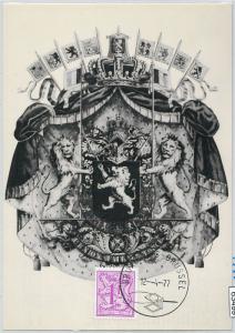 634995 -  BELGIUM - POSTAL HISTORY: MAXIMUM CARD 1977 -  LION Heraldry